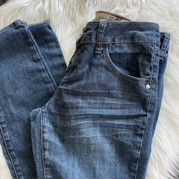 ZANADI medium wash 5 pocket ROCK jeans size 9 - Picture 3 of 8